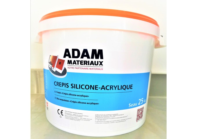 CREPIS Silicone Acrylique Adam Materiaux TO.GY004 Y 64% seau 25kg