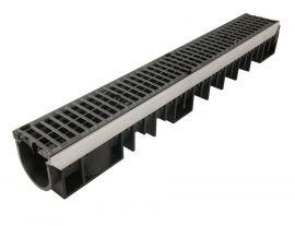 Caniveau Likodrain RESINE WLC.Z 100x11x7cm + grille 1mètre + 2 bouchons