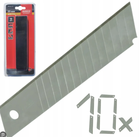 Lames de cutter 25mm Modeco Expert 10pièces