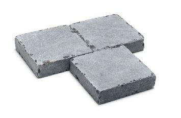 Pavé 15x15x5cm en pierre bleu Vietnam Tambouriné pièce