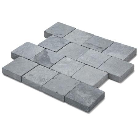 Pavé 15x15x5cm en pierre bleu Vietnam Tambouriné pièce