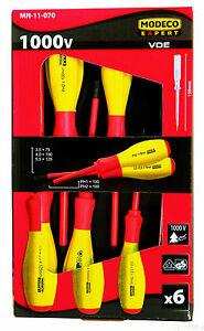 Set de 6 tournevis plat et en croix Modeco