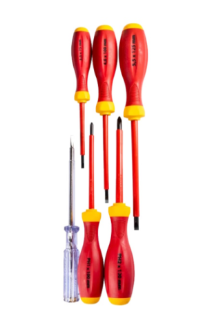 Set de 6 tournevis plat et en croix Modeco