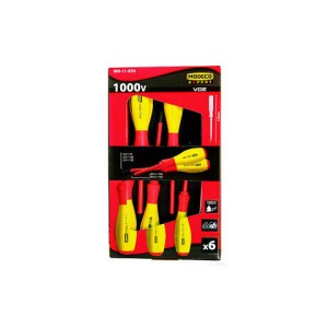 Set de 6 tournevis plat et en croix Modeco