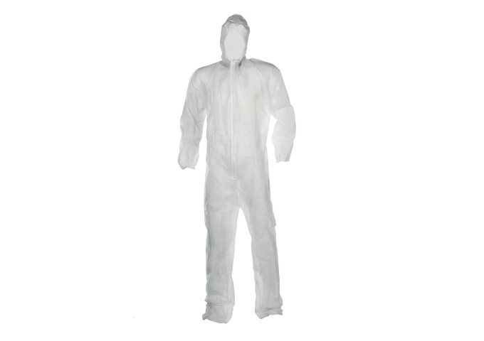 Salopette blanche jetable XL HARDY polypropylene pièce