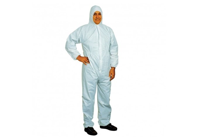 Salopette blanche jetable XL HARDY polypropylene pièce