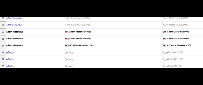 ISOLANT EPS HD HAUTE DENSITE 18cm GRIS 031 Adam Materiaux TENON.MORTAISE ballot 1.5m²