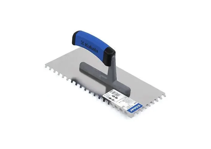 Platresse Dentelée 8x8mm en acier 270x130mm avec poignée plastique plat G.1 Kubala 0487 pièce