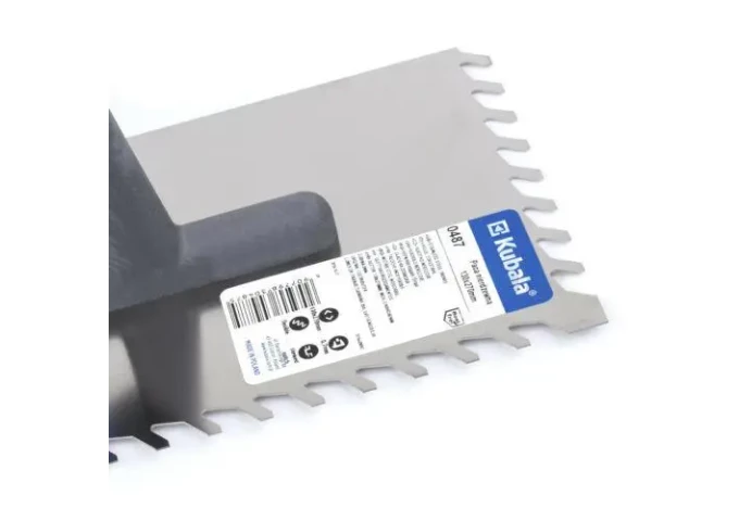 Platresse Dentelée 8x8mm en acier 270x130mm avec poignée plastique plat G.1 Kubala 0487 pièce