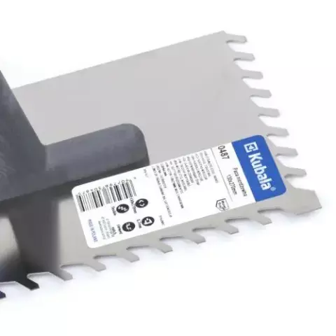 Platresse Dentelée oblique 8x8mm pour carreleur en acier 270x130mm Kubala 0487 pièce