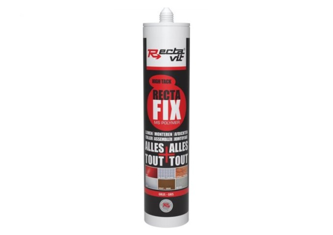 RECTAFIX Tout + Tout colle de montage polymère gris à 2 composants Rectavit cartouche 290ml