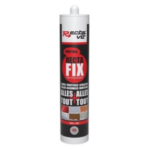 RECTAFIX Tout + Tout colle de montage polymère gris à 2 composants Rectavit/ cartouche 290ml
