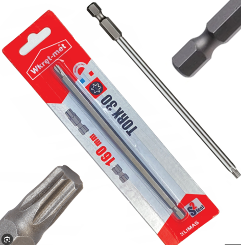 Bit Torx TX.30 160mm Wkret.Met pièce