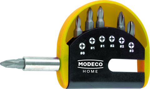 Set de 6 Bits 25mm CR.V avec poignee Modeco pièce