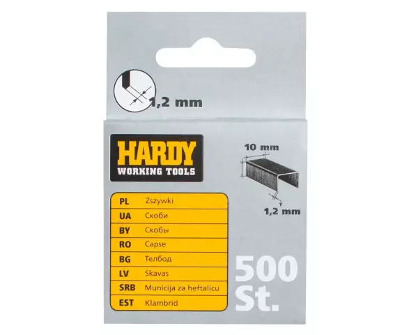 Agraphes Hardy 12x10x1.2mm boite 500pieces