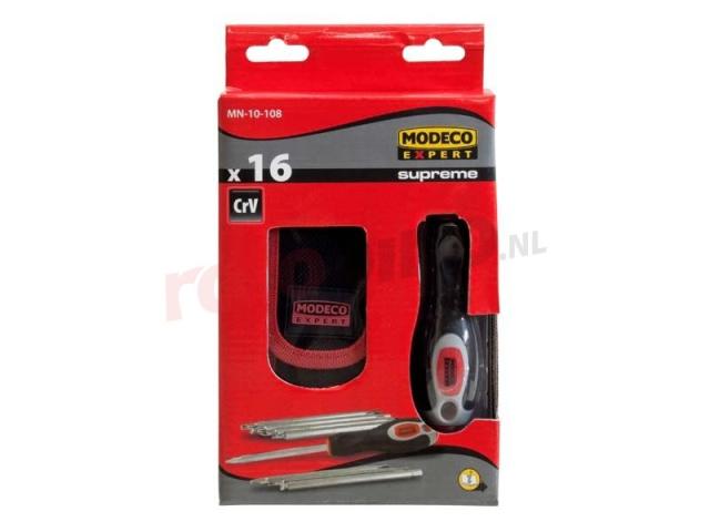 Jeu de 16 bits et 1 porte bits + 1 étui rangement Modeco set