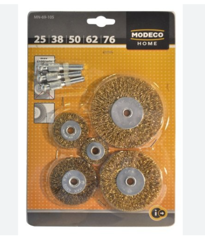 Set de 5 brosses métallique Modeco Home set de 5 pièces