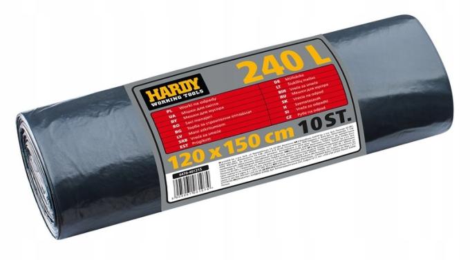 Sacs poubelle 120x150cm 240 litres Scley rouleau de 10sacs