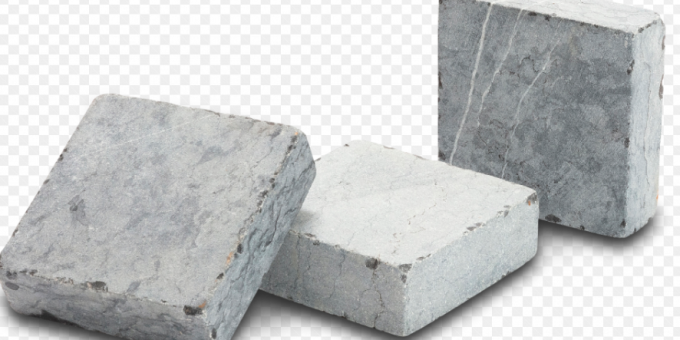 Pavé 20x20x5cm en pierre bleu Vietnam Tambouriné pièce