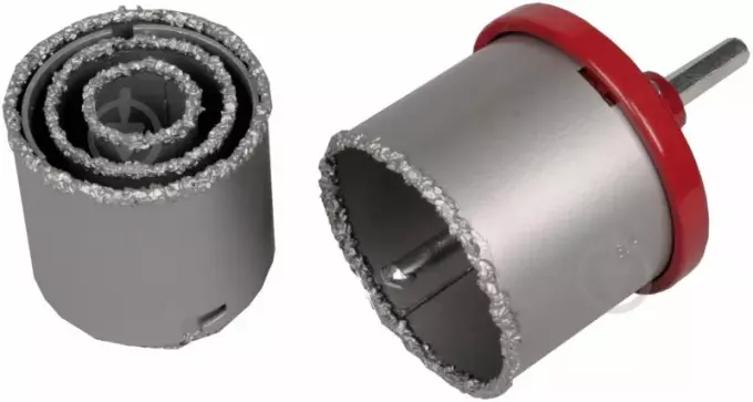 Set de 5 scies cloche diamantée avec forêt de diamètre 33 à 83mm Hardy