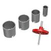 Set de 5 scies cloche diamantée avec forêt de diamètre 33 à 83mm Hardy