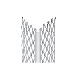 Cornière COIN 53x53mm + bord PVC blanc Catnic 6028/ pièce 3mètres