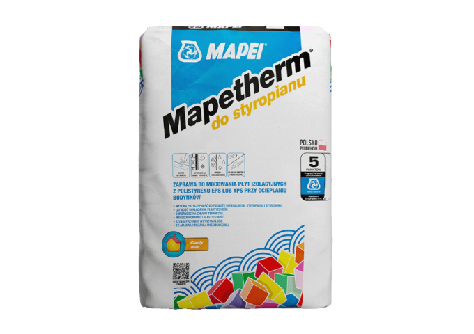 Colle Grise Mapei Mapetherm pour le collage Isolants EPS palette 48 sacs x 25Kg 1200Kg