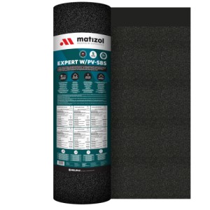 Roofing sous-couche + 2 bandes Auto-Collante Ardoisé Expert W/PV Super SBS 2.5mm Matizol / Rouleau 15m²