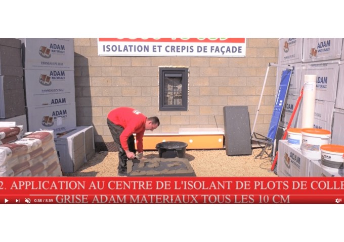 ISOLANT FACADE EPS GRIS 032 22cm TENON MORTAISE Adam Materiaux 1m²