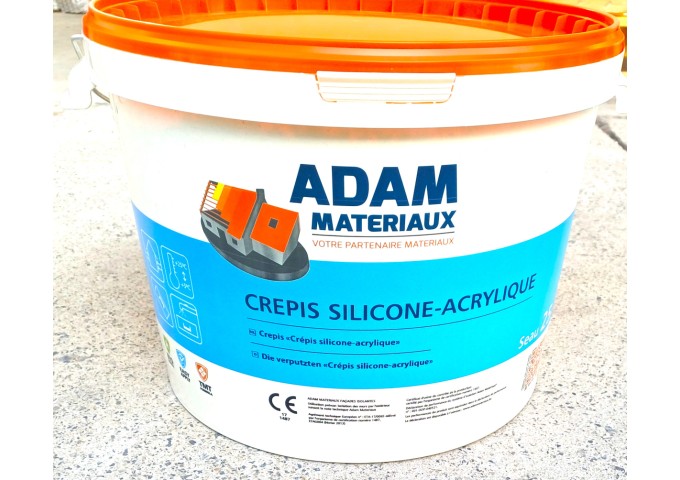 Crepis 2mm Silicone.acrylique Adam Materiaux Blanc A Seau 25kg
