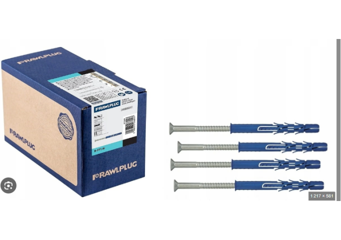 Tire.fond RAWLPLUG R.FF1 L 10x240mm avec tête cruciforme avec cheville universelle boite 25pièces