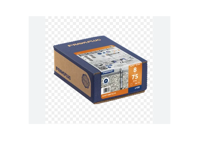 Goujon d'ancrage en acier 8X75mm R.XPT.08075.10 Rawlplug 100pièces