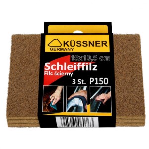 Feutre abrasif Brun P150 15x10.5cm Kussner/ 3pièces