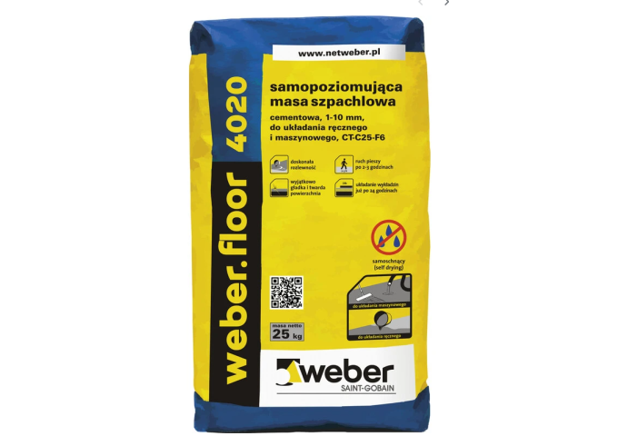 Egaline Weber Floor 4020 gris palette 42 sacs x 25kg 1050kg