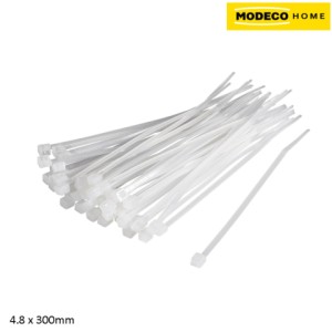 Colson Blanc 300 x 4.8mm Modeco/ 50pièces