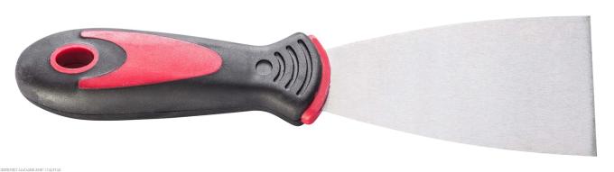 Grattoir . Rape 100x40mm Universel en acier avec manche rouge et noir 2 composants Hardy pièce