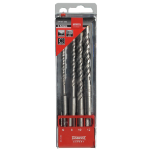 Set de 4 mèches béton SDS+ 6-8-10-12mm Modeco Expert