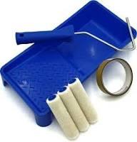 Set de peinture 10cm VELUR Blue dolphin Set 1manche + 3rouleaux + 1 cuvette