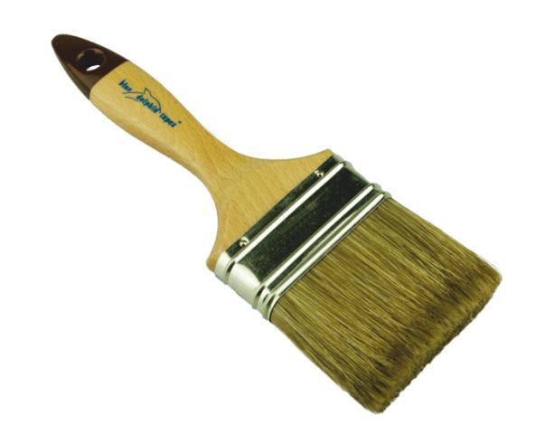 Pinceau plat 76mm pour lasure et vernis avec manche en hêtre Hardy pièce