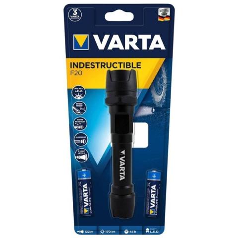 Lampe de poche INDESTRUCTIBLE 1 WATT LED LIGHT 2 AA .VARTA pièce
