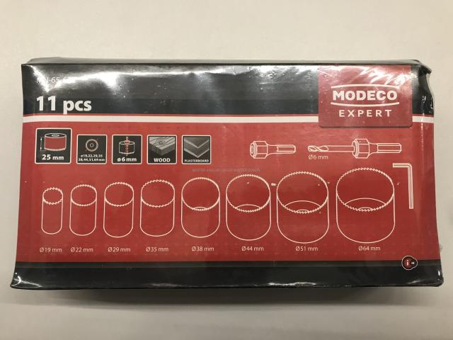 Set de 11 scies à cloches pour bois de diamètre 19 à 64mm Modeco