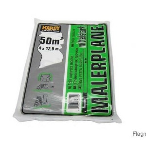 Plastique-Bache protection 4x12.5mètres 12microns Hardy/ pièce 50m² de 420grammes