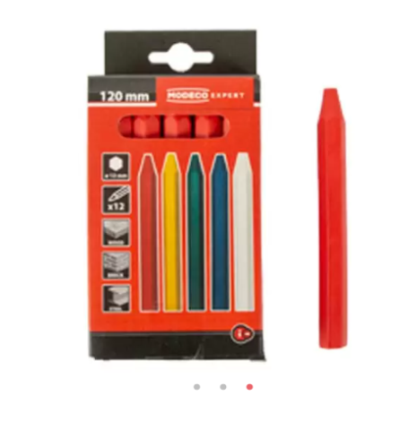 Craie de cire rouge Modeco MN.88.032 12pièces