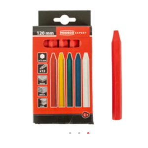 Craie de cire rouge Modeco MN-88-032/ 12pièces