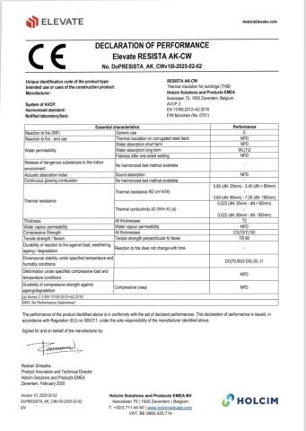 Isolant PIR 10cm Elevate RESISTA AK.CW ALU 0022 T&M 1200x600mm pur Panneau 0.72m²
